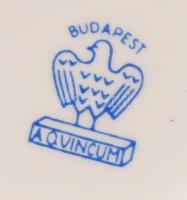 Aquincumi porcelán népviseletes férfi, hibátlan, jelzett, m: 27 cm