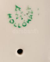 Hollóházi porcelán kutya, hibátlan, jelzett, 12x20 cm