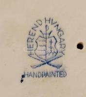 Herendi kézzel festett porcelán puttó, hibátlan, jelzett, m: 18 cm