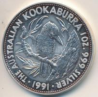 Ausztrália 1991. 5$ Ag(0.999) "Kookaburra" 1 oz. T:PP (enyhe karc)
Australia 1991. 5 Dolla...