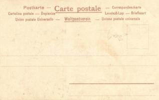 Prosit 1901 / New Year, M. Raschka = Raphael Kirchner litho art postcard