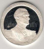 1991. MÉE "Horthy Miklós-Baja" fehérfém érme T:PP