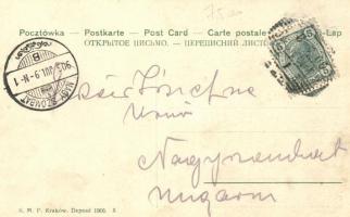 Der Gang in Chajder, S.M.P. Kraków Deposé 1905. 8. / Jewish family, Judaica