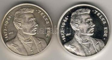 1988. MÉE "Teles Ede" fehérfém érempár normál + piefort (vastag) kiadás T:PP