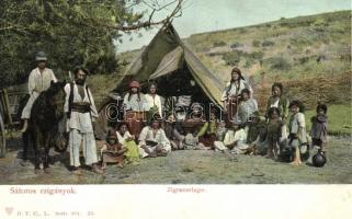 Sátras cigányok Erdélyben, Zigeunerlager / gypsy camp, Transylvania, folklore