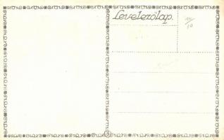 New Year greeting card, Hungarian folklore s: P. S