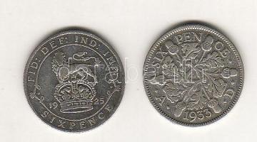 Nagy-Britannia 1925+1933. 6P Ag V.György T:2