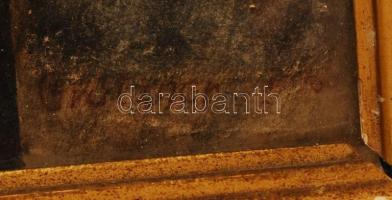 Grálziger jelzéssel: Palackozó szerzetes. Vegyes technika, papír, 45×28 cm