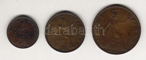 Nagy-Britannia 1933. 1/2P + 1934. 1F + 1936. 1P Br "V.György" T:2