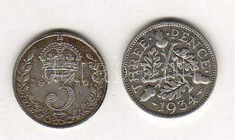 Nagy-Britannia 1920+1934. 3P Ag "V.György" T:2/3
