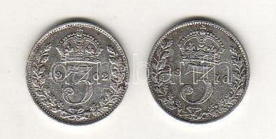 Nagy-Britannia 1902+1910. 3P Ag "VII.Edward" T:2