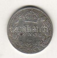 Nagy-Britannia 1907. 6P Ag "VII.Edward" T:3