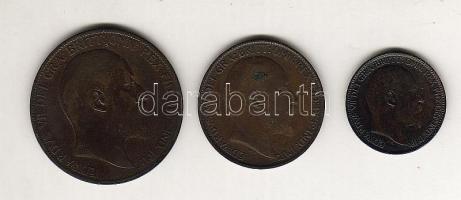 Nagy-Britannia 1902. 1P + 1903. 1/2P + 1910. 1F Br "VII.Edward" T:3