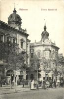 Debrecen, Városi bérpaloták, Révész Zsigmond cipő és kalap üzlete, Thaisz Arthur, előbb Pongrácz Géza kiadása (EK)