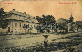 Felsőbánya, Baia Sprie; Takarékpénztár, zárda, Riedl E. kiadása / bank, nunnery (r)