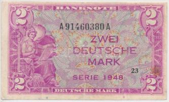 NSZK 1948. 2M T:restaurált (kis folt) GFR 1948. 2 Marks C:restored (small stain) Krause 3a