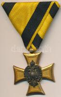 1890-1918. "Katonai Tiszti Szolgálati Jel III. osztálya" 25 év szolgálat után, mellszalaggal T:2 Hungary 1890-1918. "Military Long Service Cross III class" for officers for 25 years service, with ribbon C:XF NMK 147.