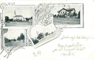 1899 Hegyeshalom, vasútállomás, floral Art Nouveau (vágott / floral)