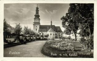 Zólyom Roman catholic church, park