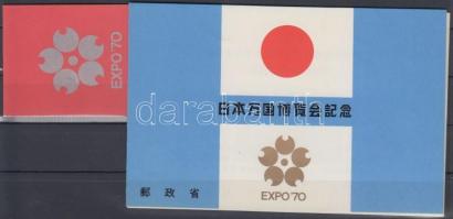 Osakai világkiállítás bélyegfüzet + blokk eredeti tokban, Osaka World Expo stamp-booklet + block in original holder