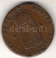 1849NB 3kr "Szabadságharc" T:2/2-