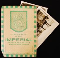 cca 1900-1950 2 db fotó, félkarú kintornás zongoraverklit szállít lovasszekéren, gyerekek körében. I...