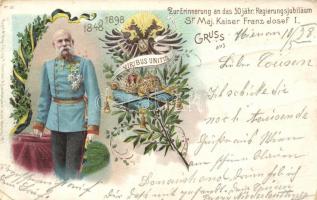 1898 Franz Joseph, 50th governmental anniversary, Regel & Krug Leipzig, No. 58. litho (fa)