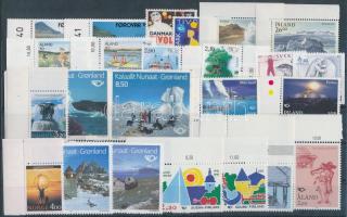 Nordic countries 1991 + 1993 NORDEN 24 stamps from 7 countries, Skandináv országok 1991 + 1993 NORDEN 24 db bélyeg (közte ívszéli + ívsarki bélyegek) 7 országból