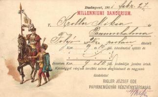 Millenniumi banderium; Rigler József Ede papírnemű Részvénytársaság