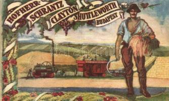 Hofherr - Schrantz - Clayton - Shuttleworth Budapest (H.S.C.S.) agricultural machinery advertisement