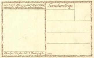 'Az Iparművészeti Iskola levelezőlapjai' Ungarische Werkstätte no. 2012. kiadja Rigler Rt....