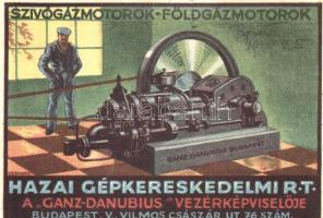 Ganz-Danubius Hazai Gépkereskedelmi Rt., Budapest V. Vilmos Császár út 76. / machine factory advertisement s: Gebhardt