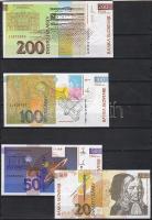 Szlovénia 8 db klf modern bankjegy T:I