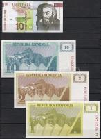 Szlovénia 8 db klf modern bankjegy T:I