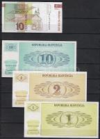 Szlovénia 8 db klf modern bankjegy T:I