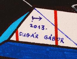 Sugár Gábor (1976-): Dinamika. Akril, vászon, jelzett, 70x50 cm