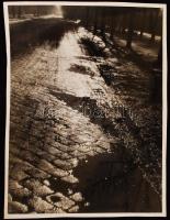 cca 1950 Tavaszi olvadás, jelzetlen fotóművészeti alkotás, 24x18 cm