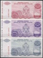 Horvátország/Krajina Szerb Köztársaság 1994. 5 db, komplett szett T:I