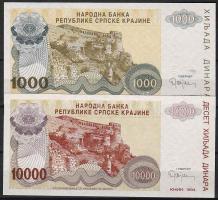 Horvátország/Krajina Szerb Köztársaság 1994. 5 db, komplett szett T:I