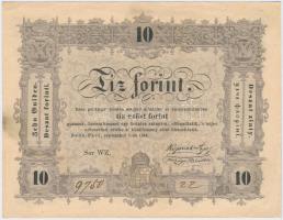 1848. 10Ft "Kossuth bankó" T:II- foltos Hungary 1848. 10 Forint C:VF stained Adamo G111