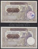Szerbia 1941. 100D T:I + 100D német felülbélyegzéssel T:II