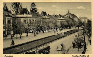 Munkács, Horthy Miklós út / street (fl)