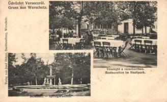 Versec, Werschetz; Vendéglő a Városkertben / Restauration im Stadtpark; Verlag von Josef Steiger