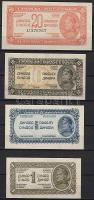 Jugoszlávia 1944. 1D, 5D, 10D, 20D T:I