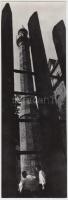 cca 1960 Barts Oszkár (Dunaújváros): Mecset, a szerző által feliratozott vintage fotóművészeti alkotás, 24x8 cm