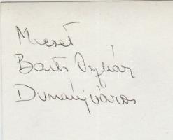 cca 1960 Barts Oszkár (Dunaújváros): Mecset, a szerző által feliratozott vintage fotóművészeti alkot...