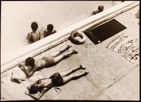 cca 1970 Kánikula, jelzetlen fotóművészeti alkotás Zsigri Oszkár hagyatékából, 13x18 cm