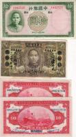 Kína 20 db régebbi és új bankjegy, kevés duplával T:I