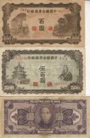Kína 70 db klf régi bankjegy T:I-,II,III