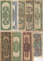 Kína 70 db klf régi bankjegy T:I-,II,III